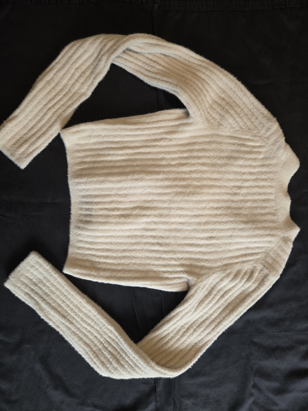 Wilfred Cream Ribbed Button-Front Cardigan - Picture 2 of 5